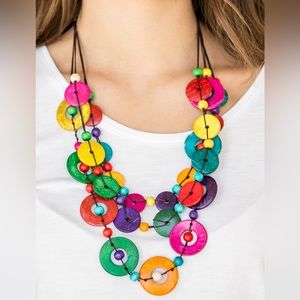 CATALINA COASTIN" MULTI NECKLACE & EARRING SET